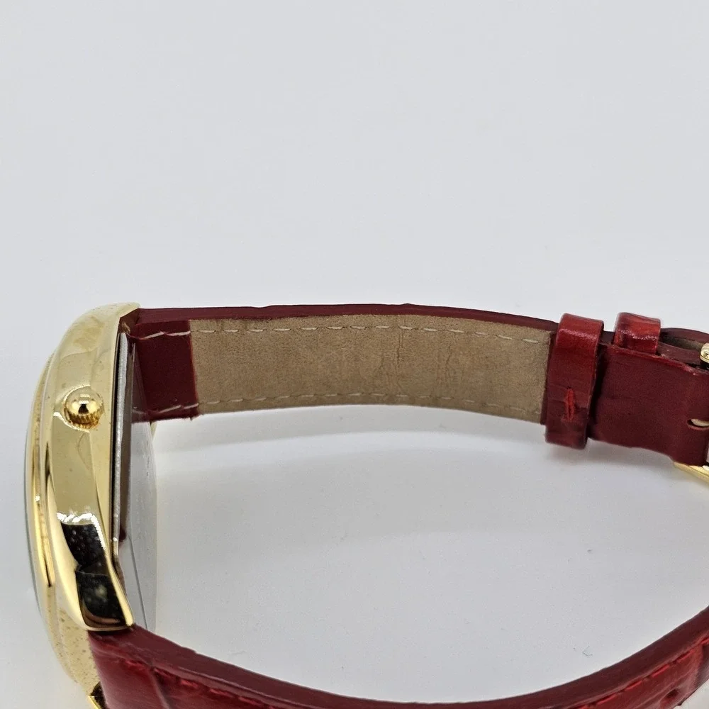 Gossip Women's Watch 31MM White Dial Red Leather Band‎ Straps New Battery